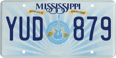 MS license plate YUD879