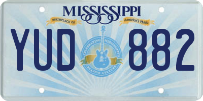MS license plate YUD882
