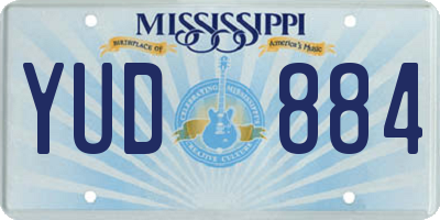 MS license plate YUD884