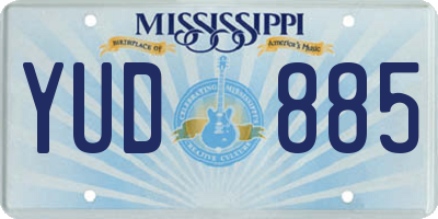 MS license plate YUD885