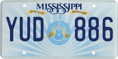 MS license plate YUD886