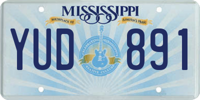 MS license plate YUD891