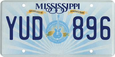 MS license plate YUD896