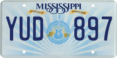 MS license plate YUD897