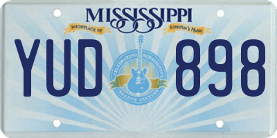 MS license plate YUD898