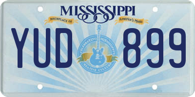 MS license plate YUD899