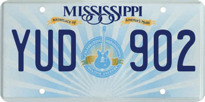 MS license plate YUD902