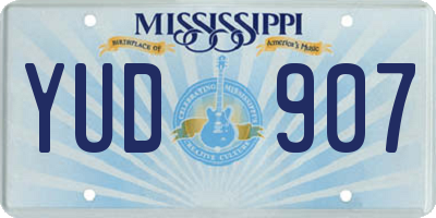 MS license plate YUD907