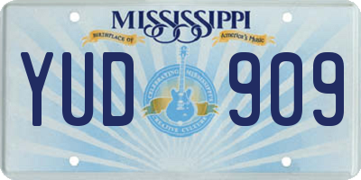 MS license plate YUD909