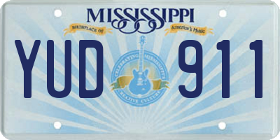 MS license plate YUD911