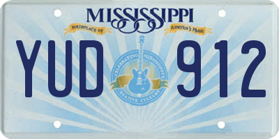 MS license plate YUD912