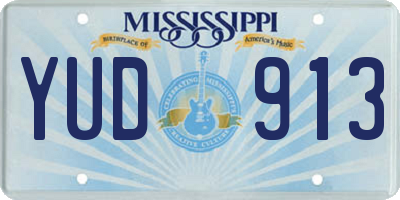 MS license plate YUD913