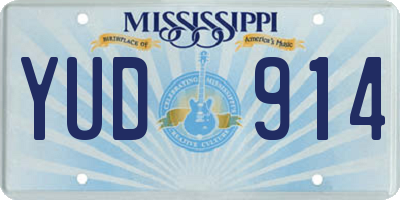 MS license plate YUD914