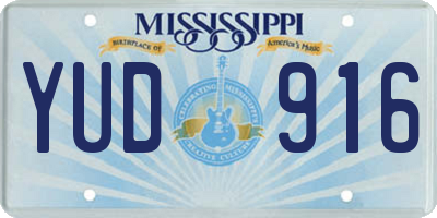 MS license plate YUD916