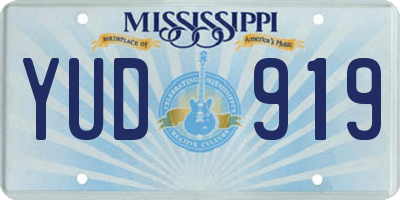 MS license plate YUD919