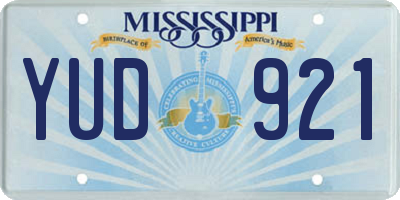 MS license plate YUD921