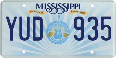 MS license plate YUD935