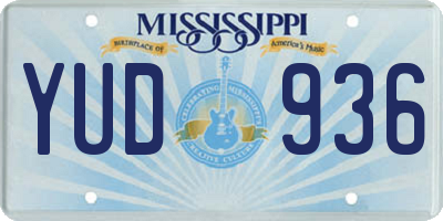 MS license plate YUD936