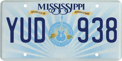 MS license plate YUD938
