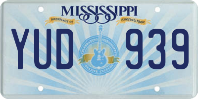 MS license plate YUD939