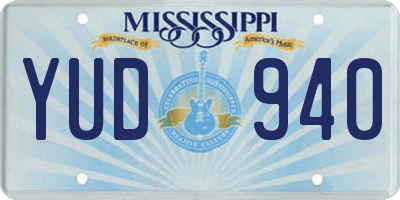 MS license plate YUD940