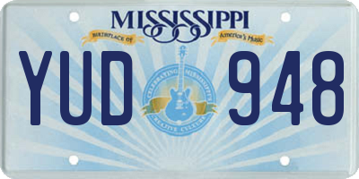MS license plate YUD948
