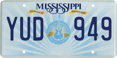 MS license plate YUD949