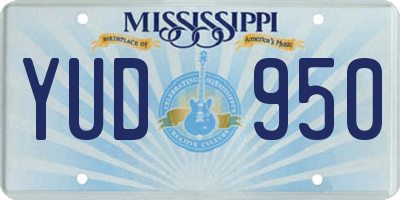 MS license plate YUD950