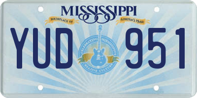 MS license plate YUD951