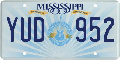 MS license plate YUD952