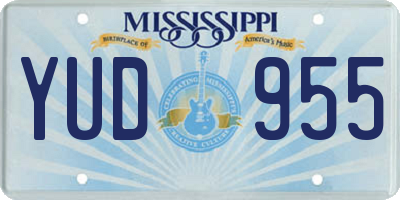 MS license plate YUD955