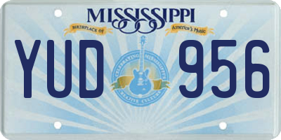 MS license plate YUD956