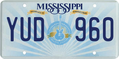 MS license plate YUD960