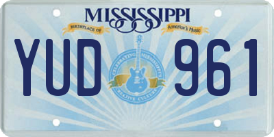 MS license plate YUD961