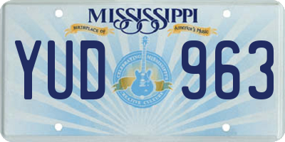 MS license plate YUD963