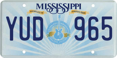 MS license plate YUD965