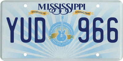 MS license plate YUD966