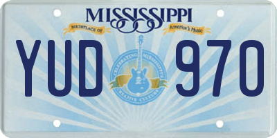 MS license plate YUD970