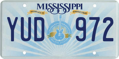 MS license plate YUD972