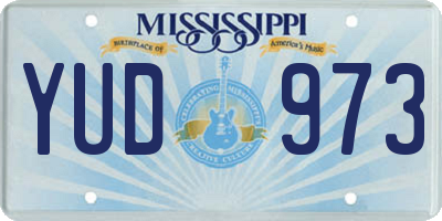 MS license plate YUD973