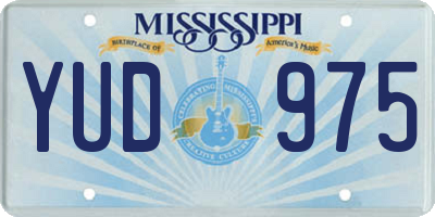 MS license plate YUD975