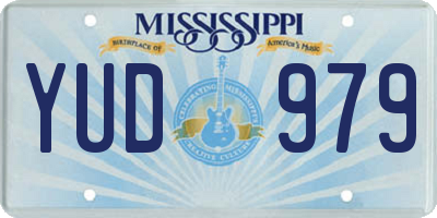 MS license plate YUD979