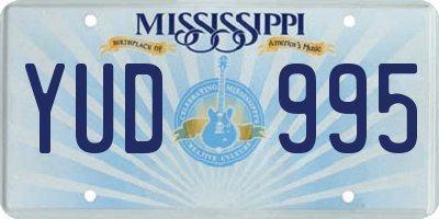 MS license plate YUD995