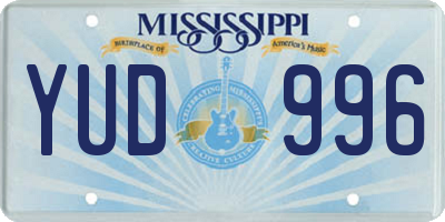 MS license plate YUD996
