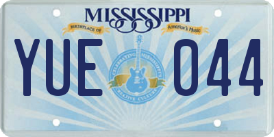 MS license plate YUE044