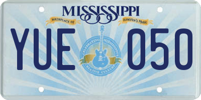 MS license plate YUE050