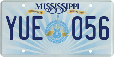 MS license plate YUE056