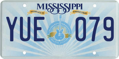 MS license plate YUE079