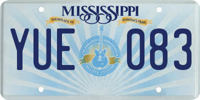 MS license plate YUE083