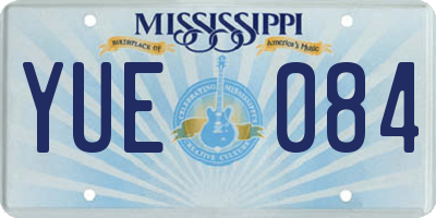 MS license plate YUE084